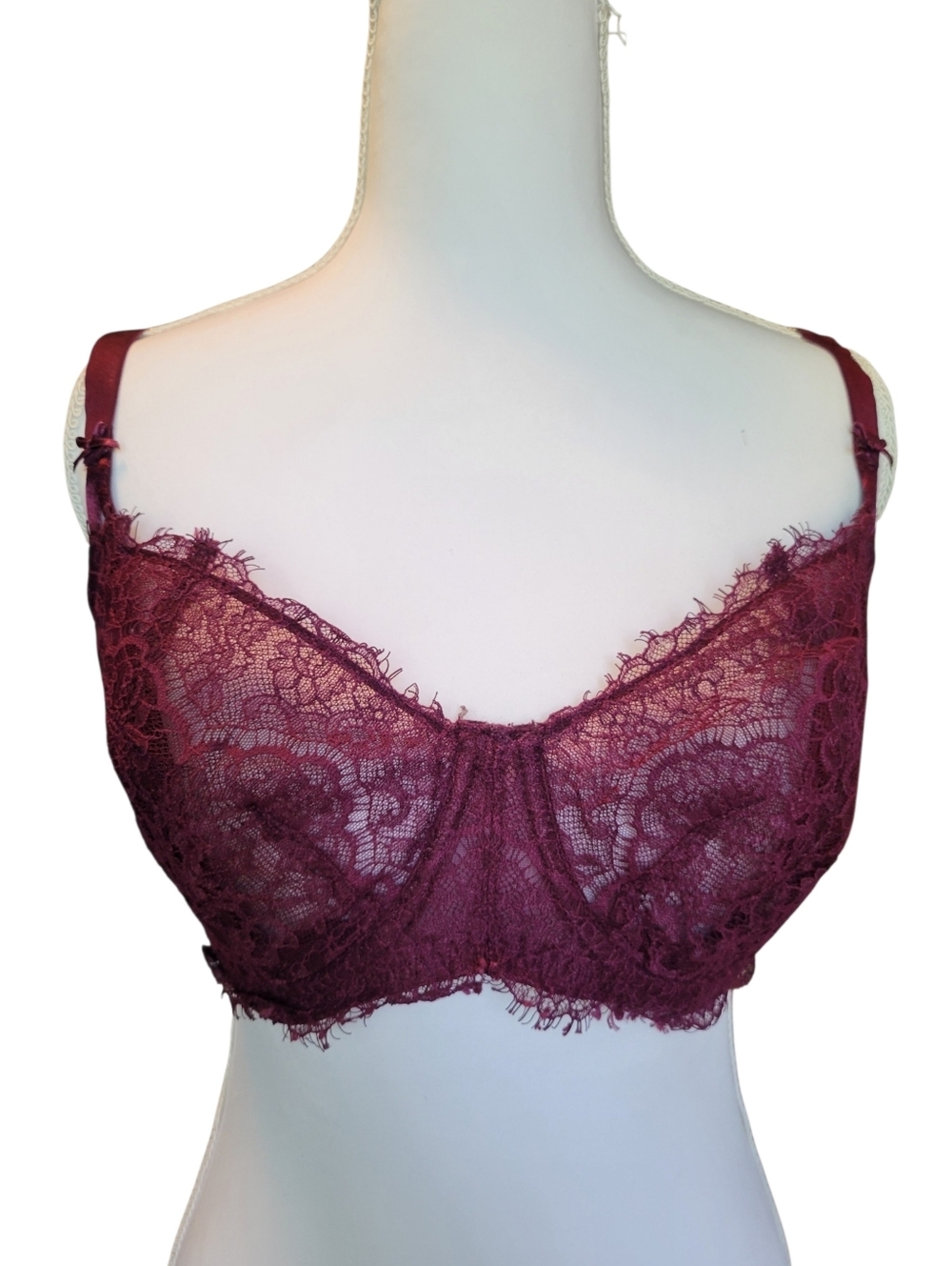 Victoria's Secret Purple Lace Push Up Without Padding Underwire Bra